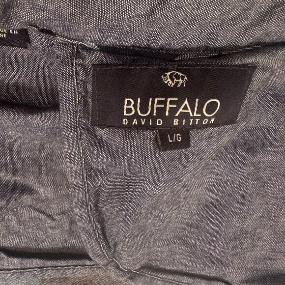 Buffalo David Bitton Pearl Snap Window Pane Shacket Mens Zipper Cowboy Western - Picture 2 of 16